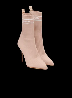 Stretch Knit Skye Ankle Boots-Balmain Fashion