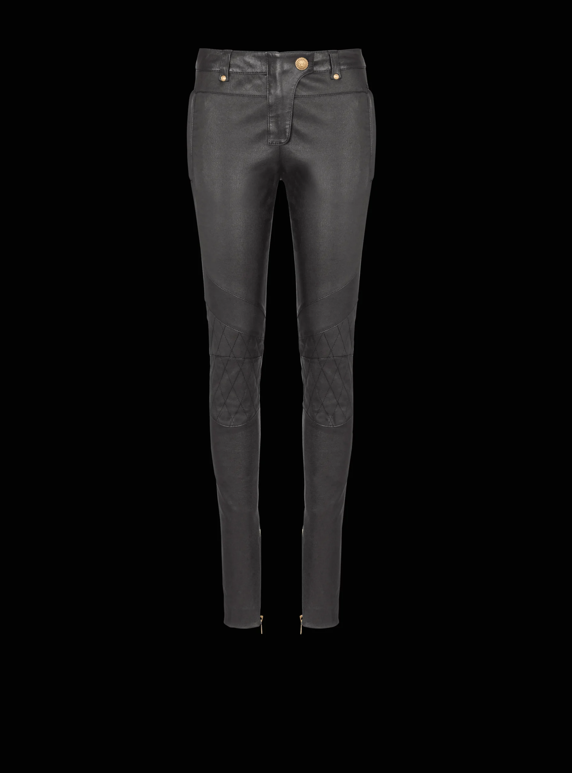 Stretch Leather Trousers-Balmain Clearance