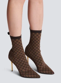 Stretch Skye Knit Ankle Boots-Balmain Hot