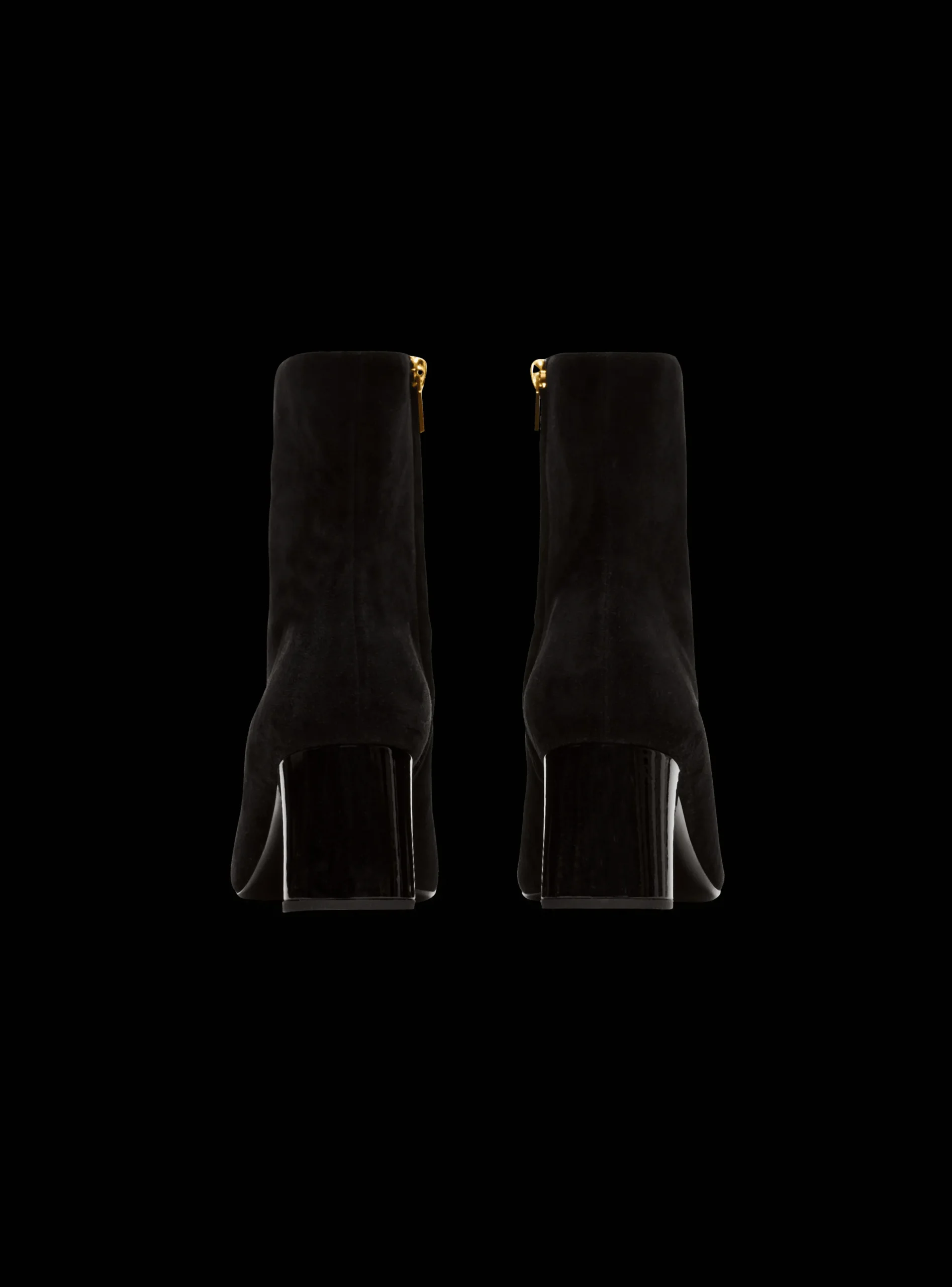 Suede Edna Ankle Boots With Patent Leather Toes-Balmain Clearance