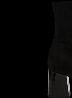 Suede Edna Ankle Boots With Patent Leather Toes-Balmain Clearance