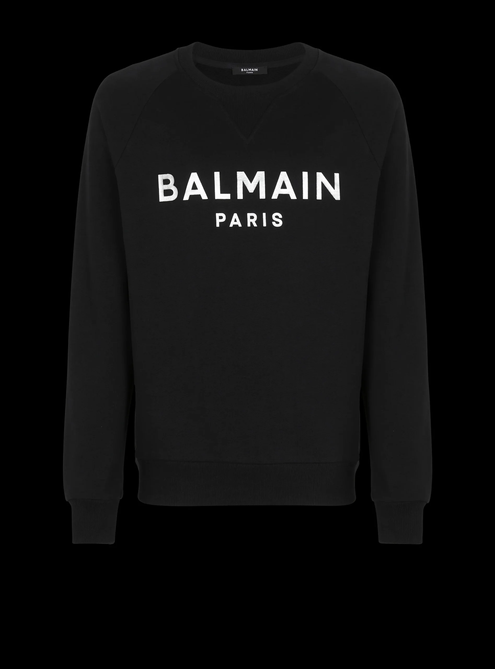 Sweatshirt In Eco-responsible Cotton With Metallic Logo Print-Balmain Clearance