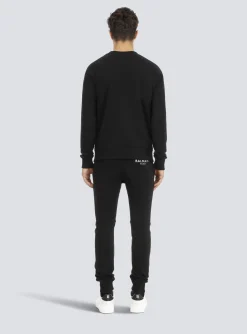 Sweatshirt In Eco-responsible Cotton With Metallic Logo Print-Balmain Clearance