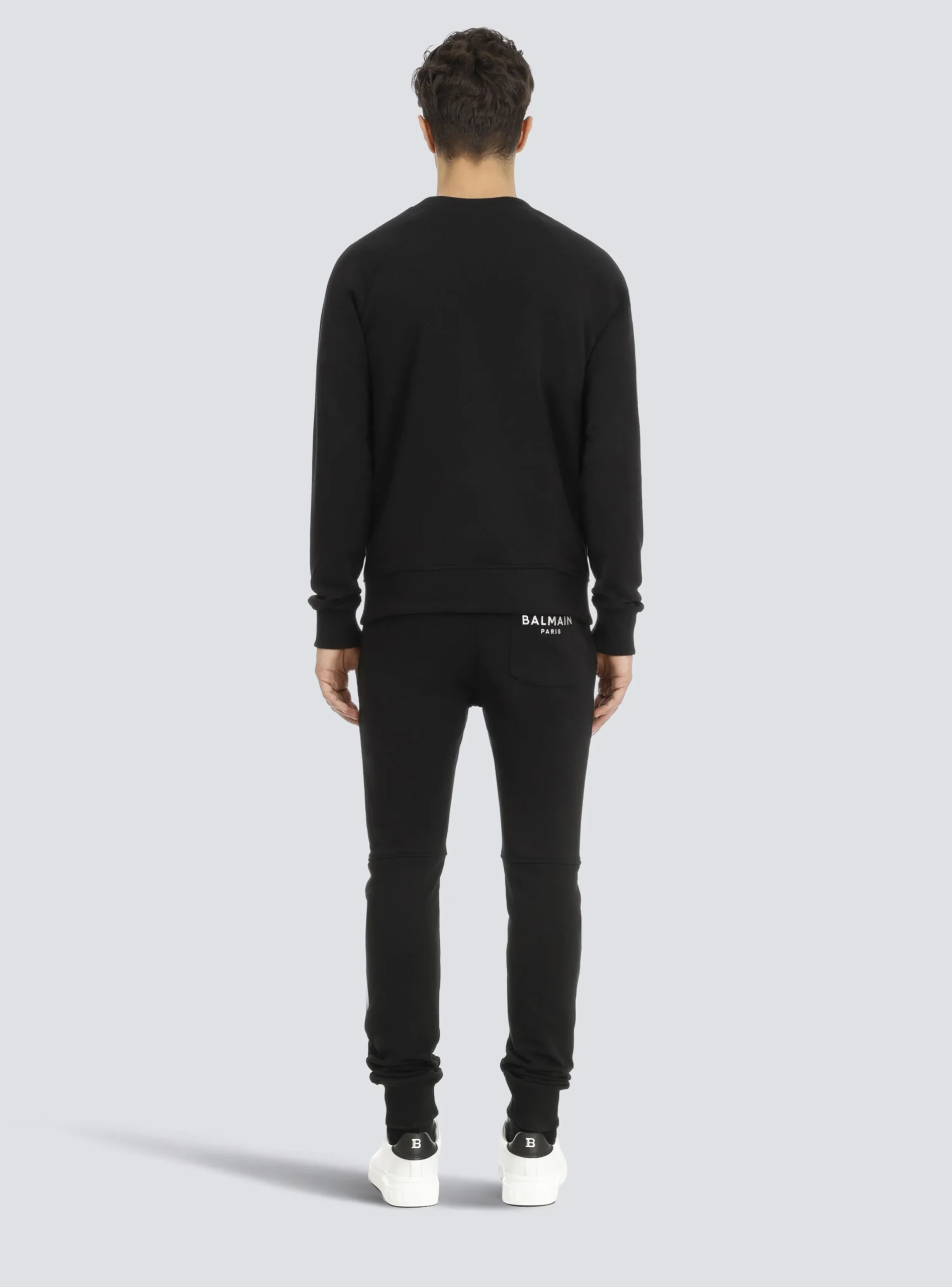 Sweatshirt In Eco-responsible Cotton With Metallic Logo Print-Balmain Clearance