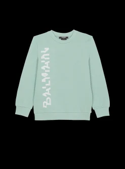 Sweatshirt With Glittery Logo-Balmain Best Sale