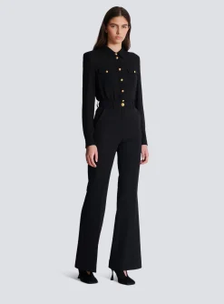 Tailored Grain De Poudre Trousers-Balmain Outlet