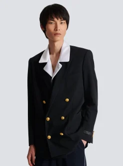 Technical Wool Blazer-Balmain Best Sale