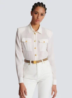 Thin Signature Calfskin Belt-Balmain Fashion