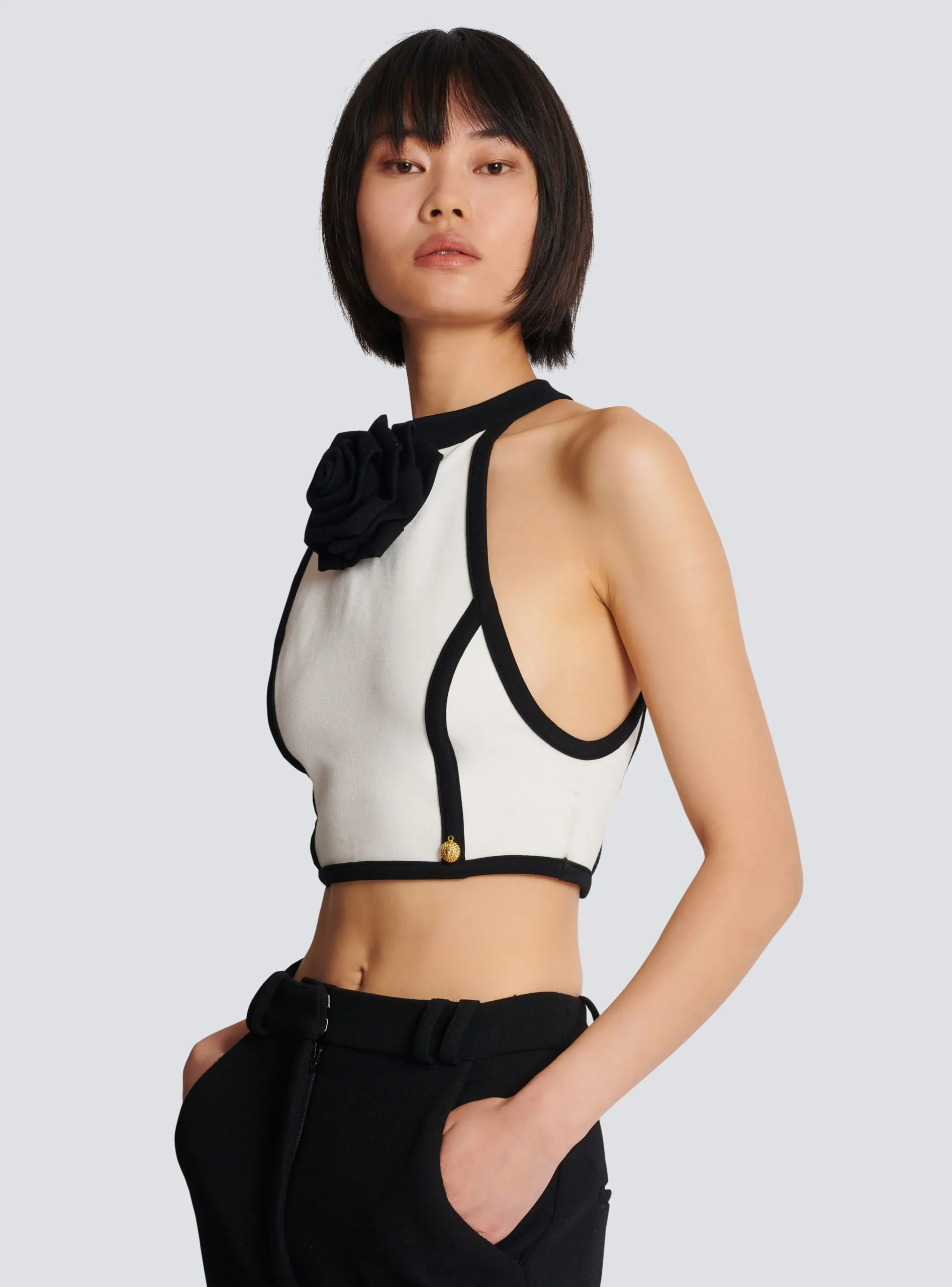 Top With Rose Detail-Balmain Best