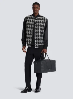 Travel Bag In Grained Leather-Balmain Outlet