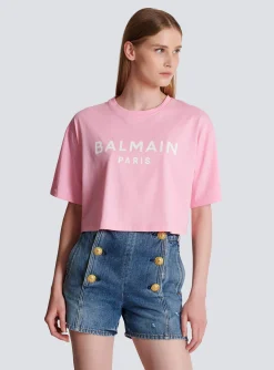 T-shirt With Paris Print-Balmain Discount
