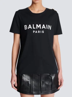 T-shirt With Paris Print-Balmain Online