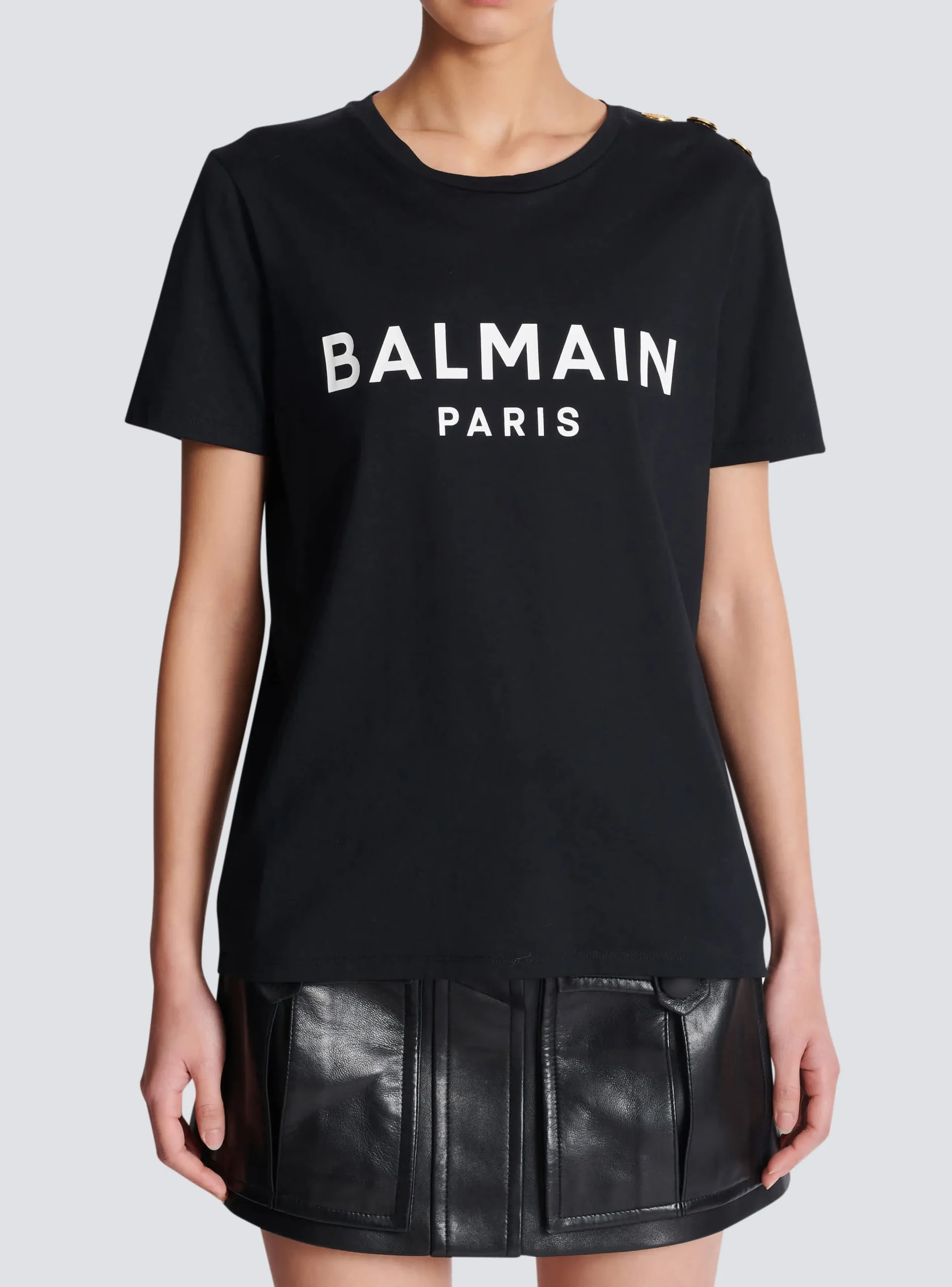 T-shirt With Paris Print-Balmain Online
