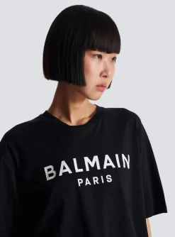 T-shirt With Paris Print-Balmain Clearance