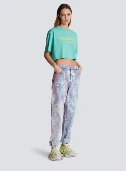 T-shirt With Paris Print-Balmain Sale