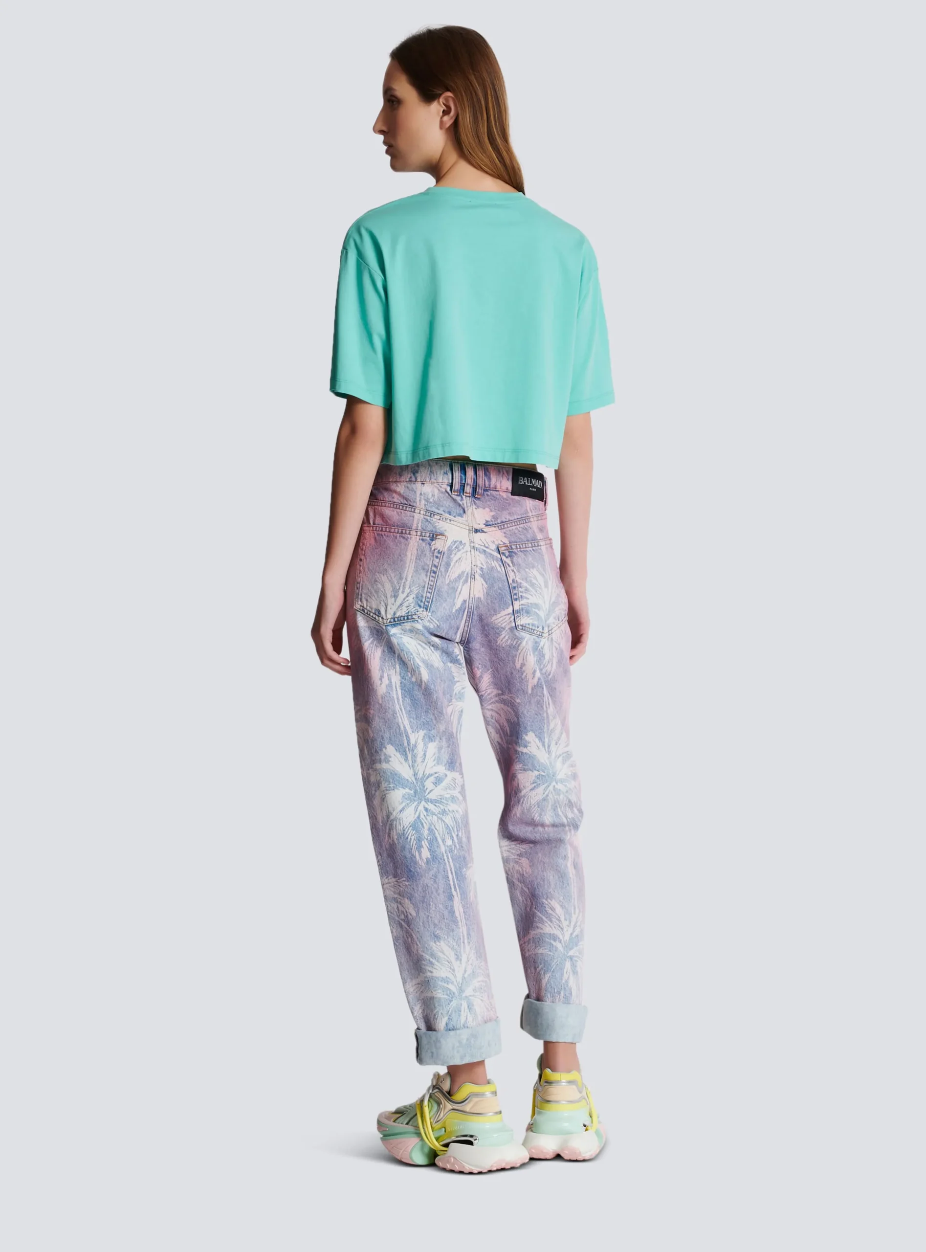 T-shirt With Paris Print-Balmain Sale