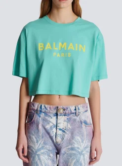 T-shirt With Paris Print-Balmain Sale
