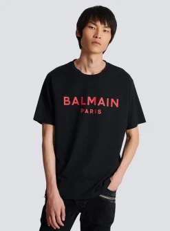 T-shirt With Paris Print-Balmain Discount