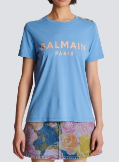 T-shirt With Paris Print-Balmain Cheap
