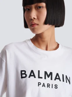 T-shirt With Paris Print-Balmain Shop