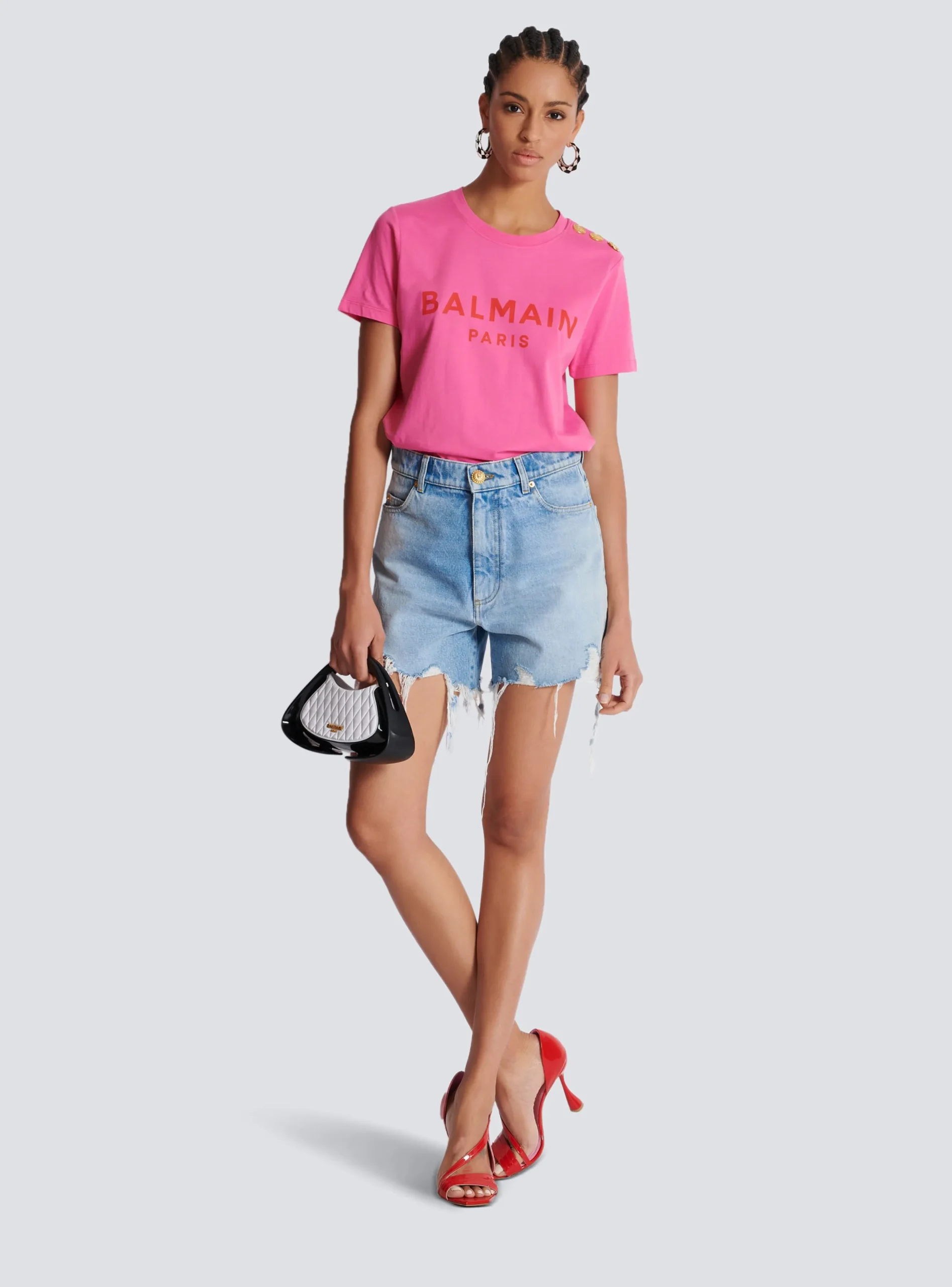 T-shirt With Paris Print-Balmain Fashion