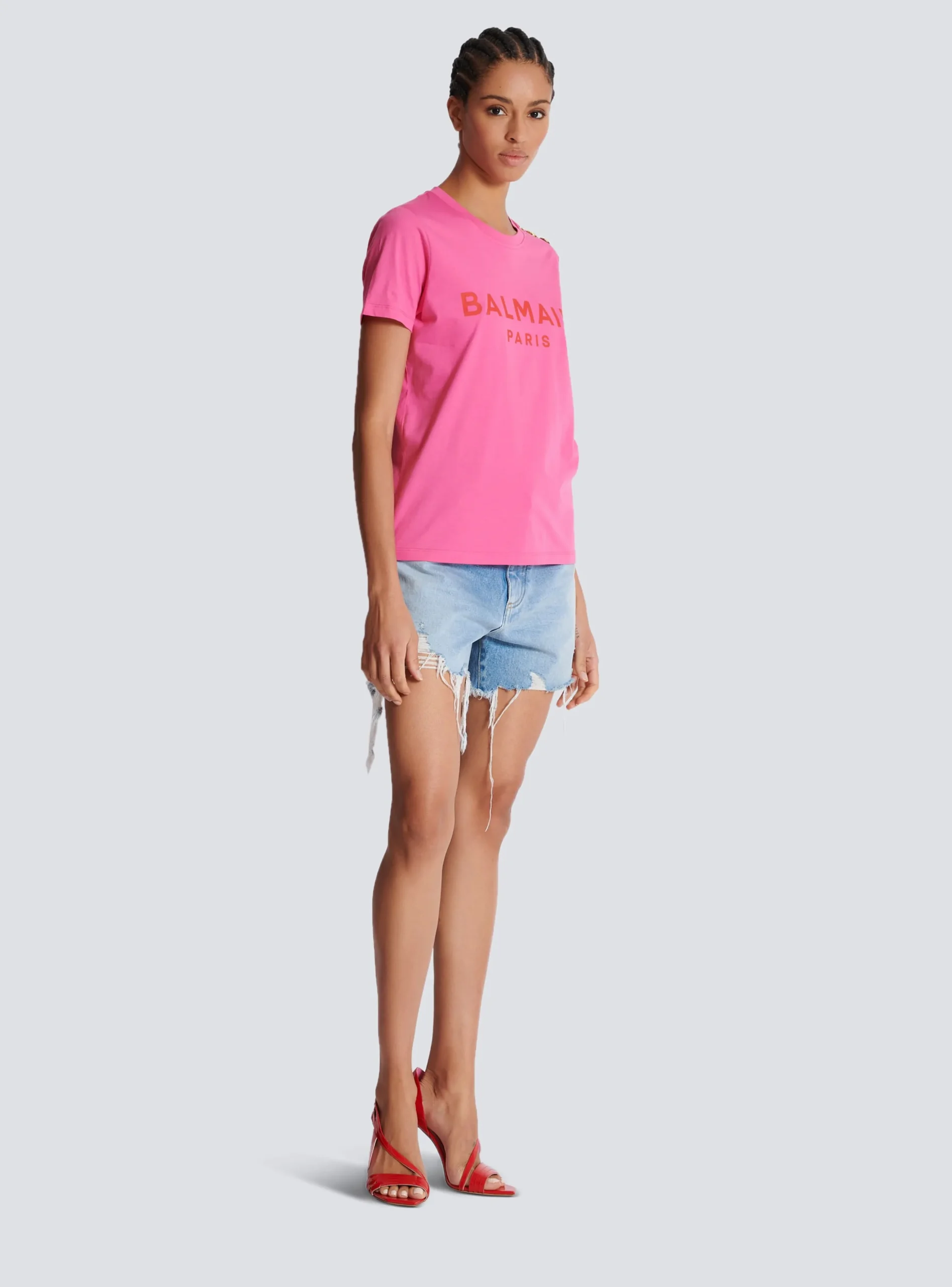 T-shirt With Paris Print-Balmain Fashion