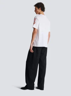 T-shirt With Racing Print-Balmain Flash Sale