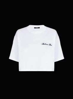 T-shirt With Signature Embroidery-Balmain Best Sale