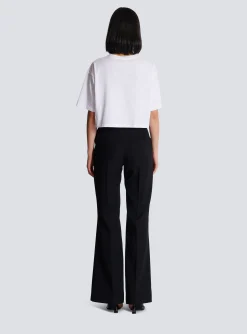 T-shirt With Signature Embroidery-Balmain Best Sale