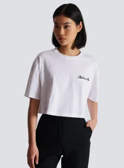 T-shirt With Signature Embroidery-Balmain Best Sale