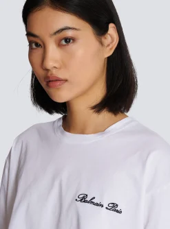 T-shirt With Signature Embroidery-Balmain Best Sale