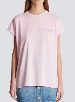 T-shirt With Flocked Paris Logo-Balmain New
