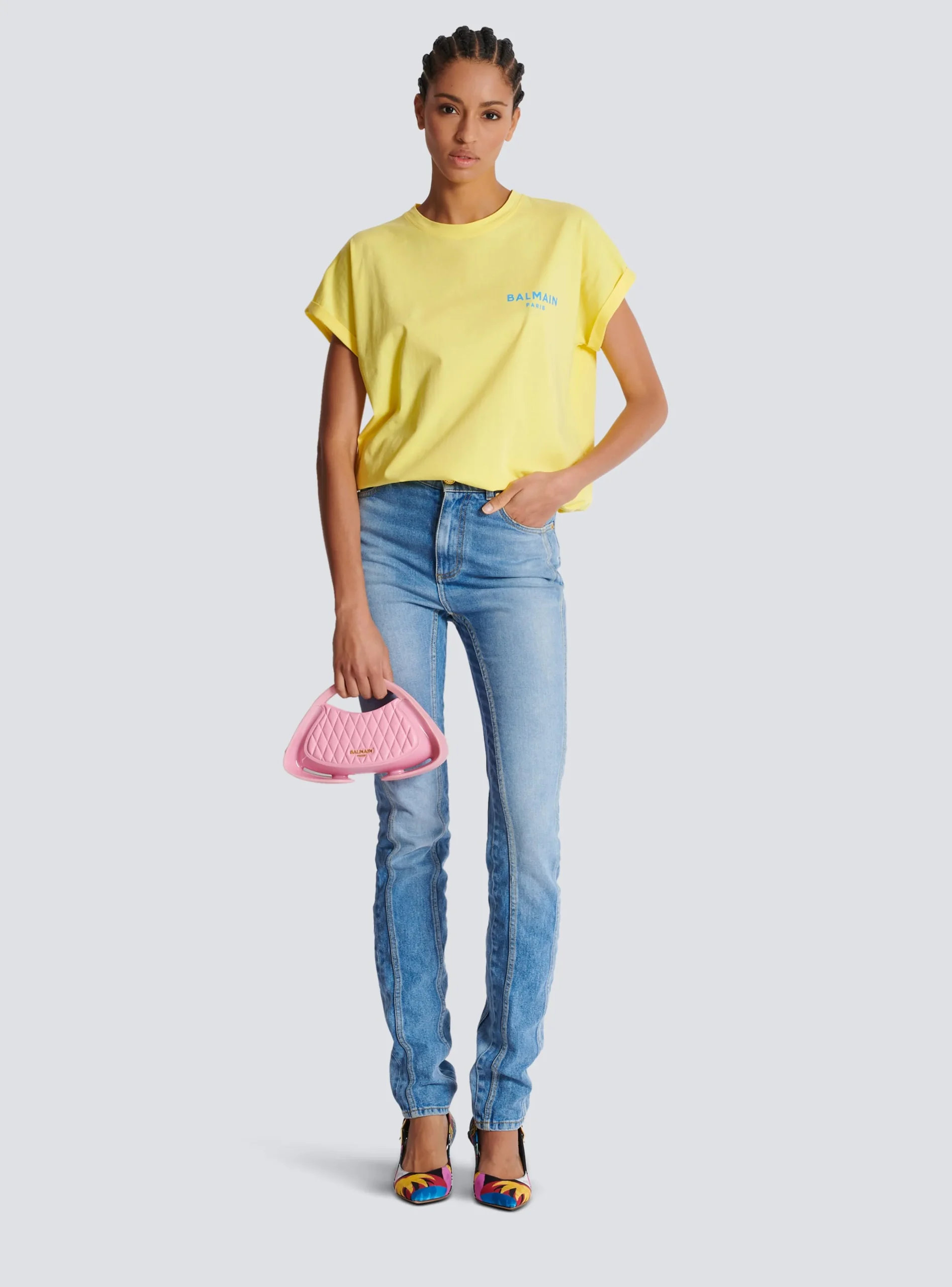 T-shirt With Flocked Paris Logo-Balmain Outlet