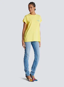 T-shirt With Flocked Paris Logo-Balmain Outlet