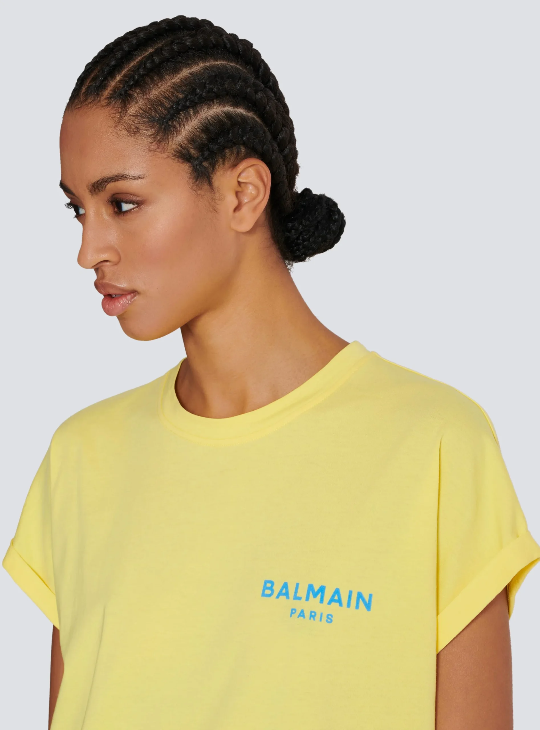 T-shirt With Flocked Paris Logo-Balmain Outlet