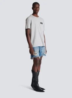 T-shirt With Pierre Label-Balmain Fashion