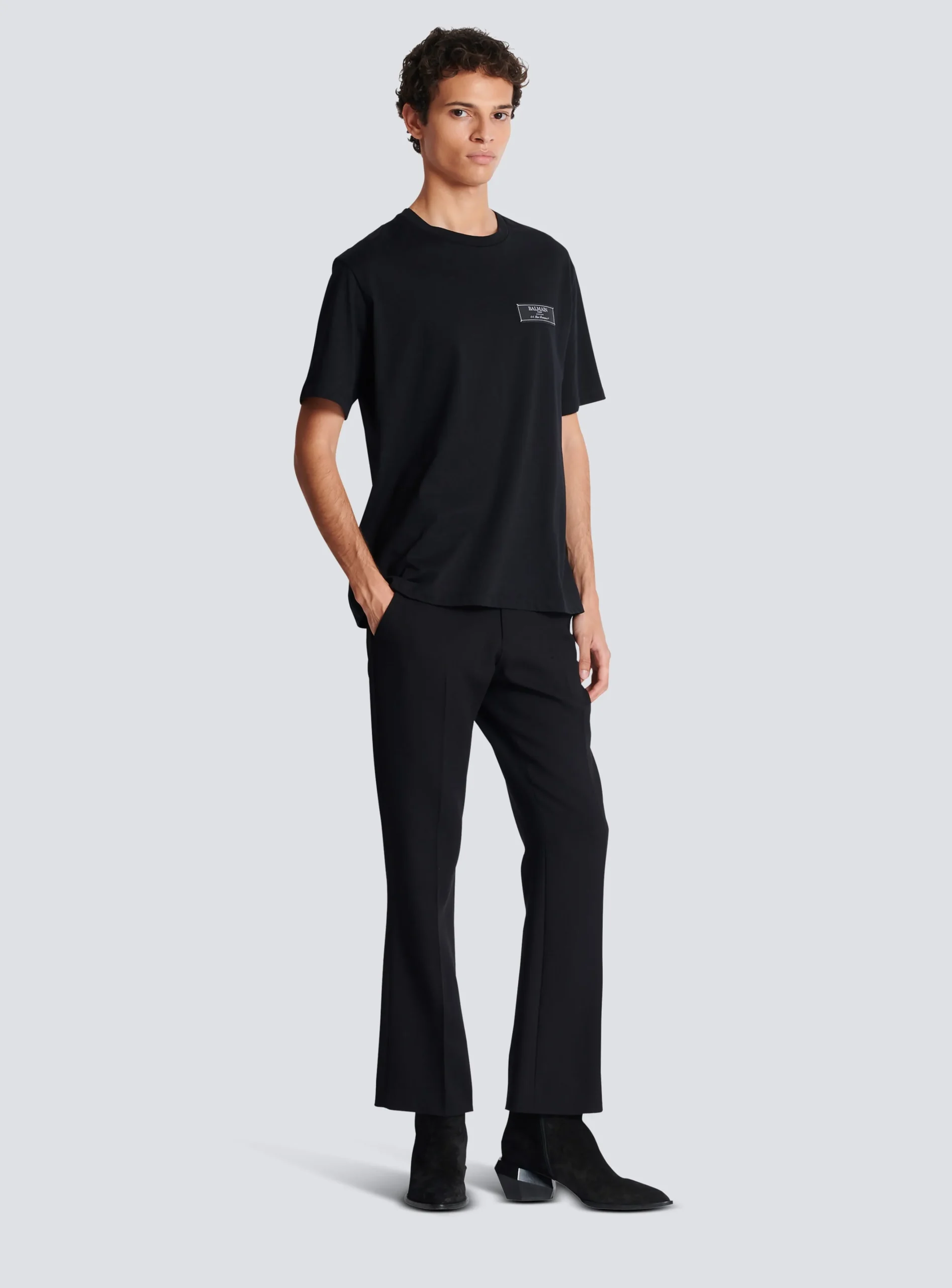 T-shirt With Pierre Label-Balmain Clearance