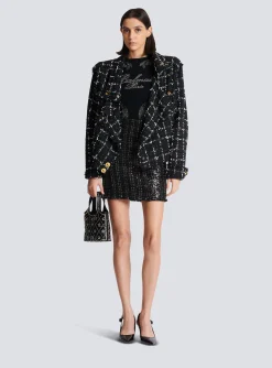 Tweed Bomber Jacket-Balmain Hot