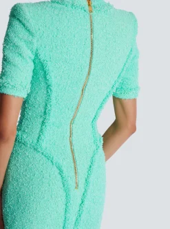 Tweed Dress With Buttons-Balmain Shop