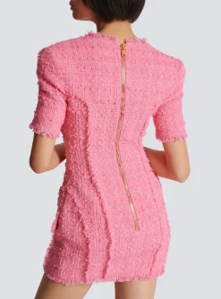 Tweed Dress With Buttons-Balmain Cheap