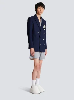 Twill Blazer With Embroidered PB Signature Badge-Balmain Outlet