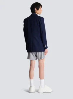 Twill Blazer With Embroidered PB Signature Badge-Balmain Outlet