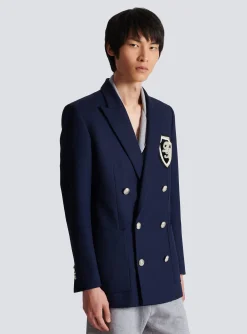 Twill Blazer With Embroidered PB Signature Badge-Balmain Outlet