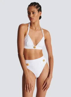 Two-piece Swimming Costume With Buttons-Balmain Fashion