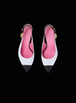 Two-tone Calfskin Eva Pumps With An Embossed Grid Motif-Balmain Online