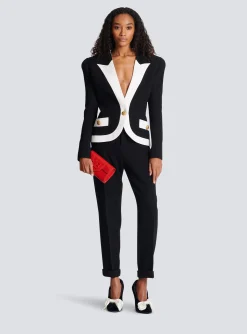 Two-tone Crepe Jacket-Balmain Store