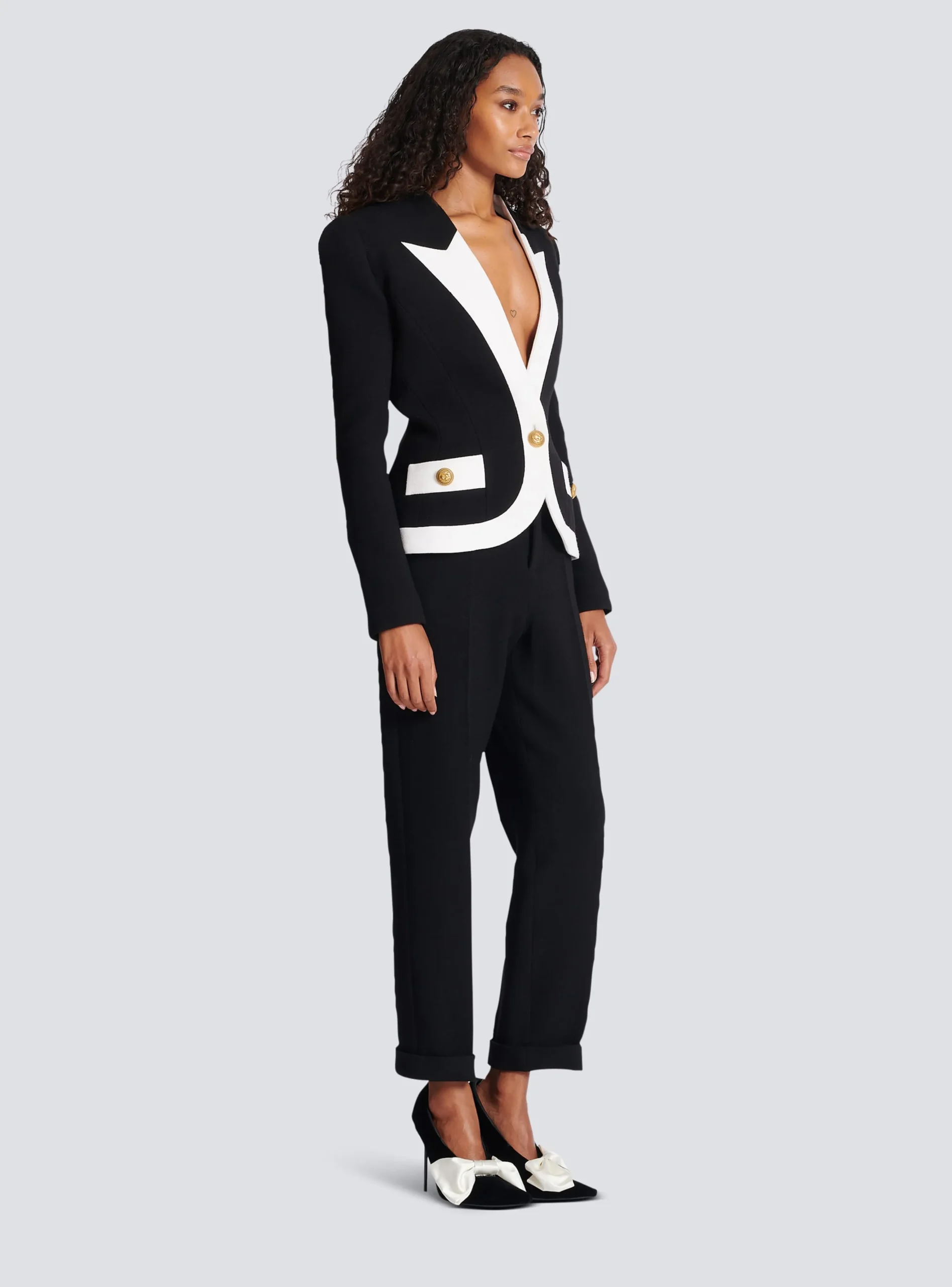 Two-tone Crepe Jacket-Balmain Store
