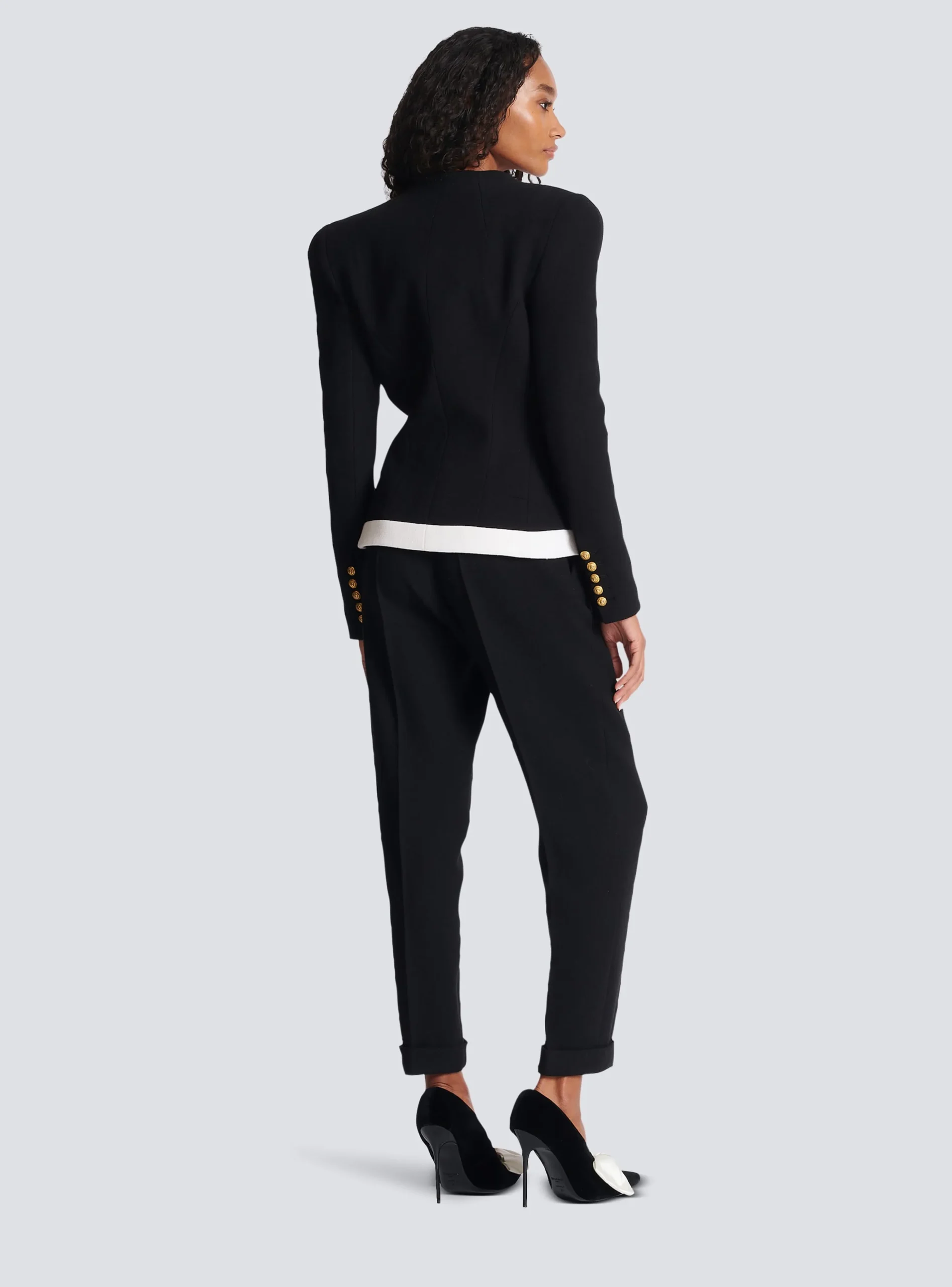 Two-tone Crepe Jacket-Balmain Store