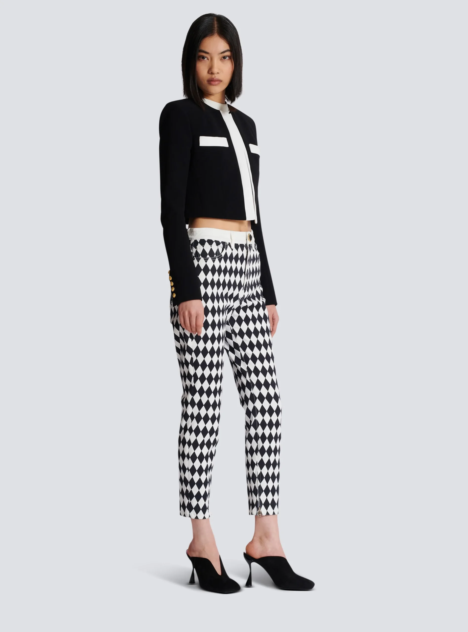 Two-tone Crepe Spencer Jacket-Balmain Cheap
