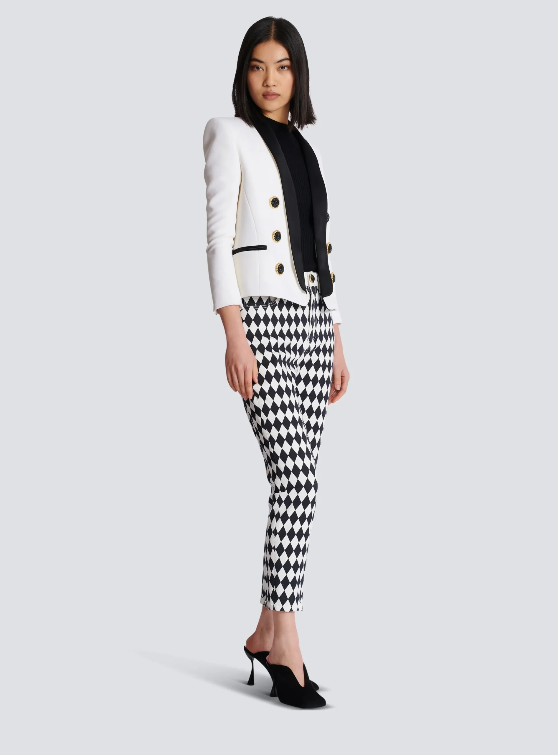 Two-tone Edge-to-edge Jacket With 6 Buttons-Balmain Shop